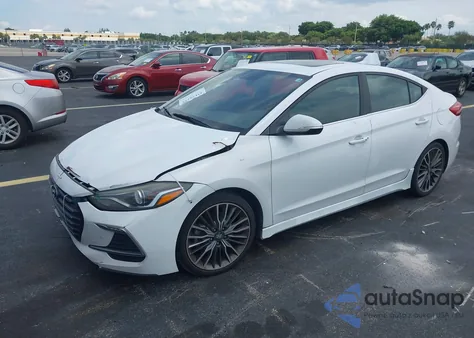 2018 Hyundai Elantra Sport из США, поврежденный, VIN KMHD04LB0JU483016